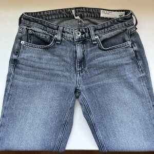 Authentic Rag & Bone Low Rise Boyfriend Jeans, Black, size 25